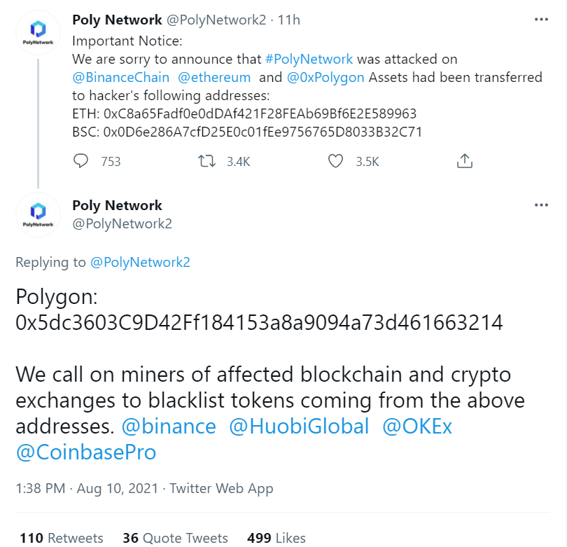 Largest DeFi Hack Recorded on Poly Network with $610M Stolen ...