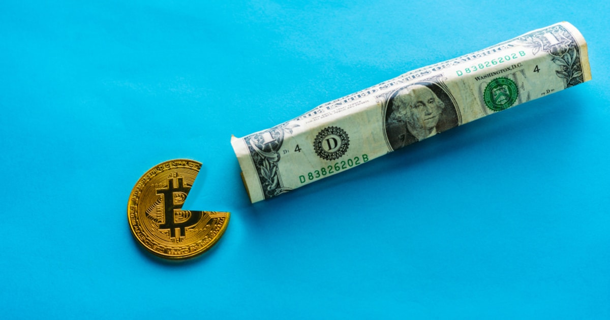 Bitcoin eating the USD dollar