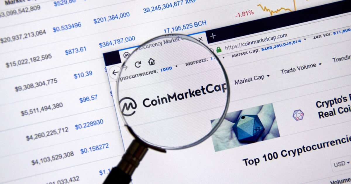 CoinMarketCap's proof-of-reserve tracker