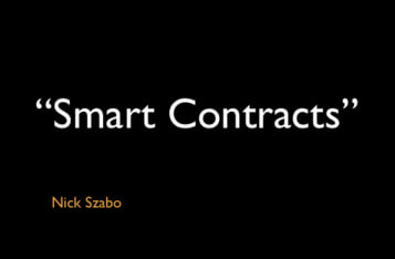 "Smart Contracts"