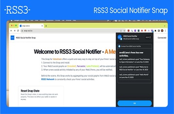 RSS3 aggregating Farcaster & Lens to MetaMask Snap